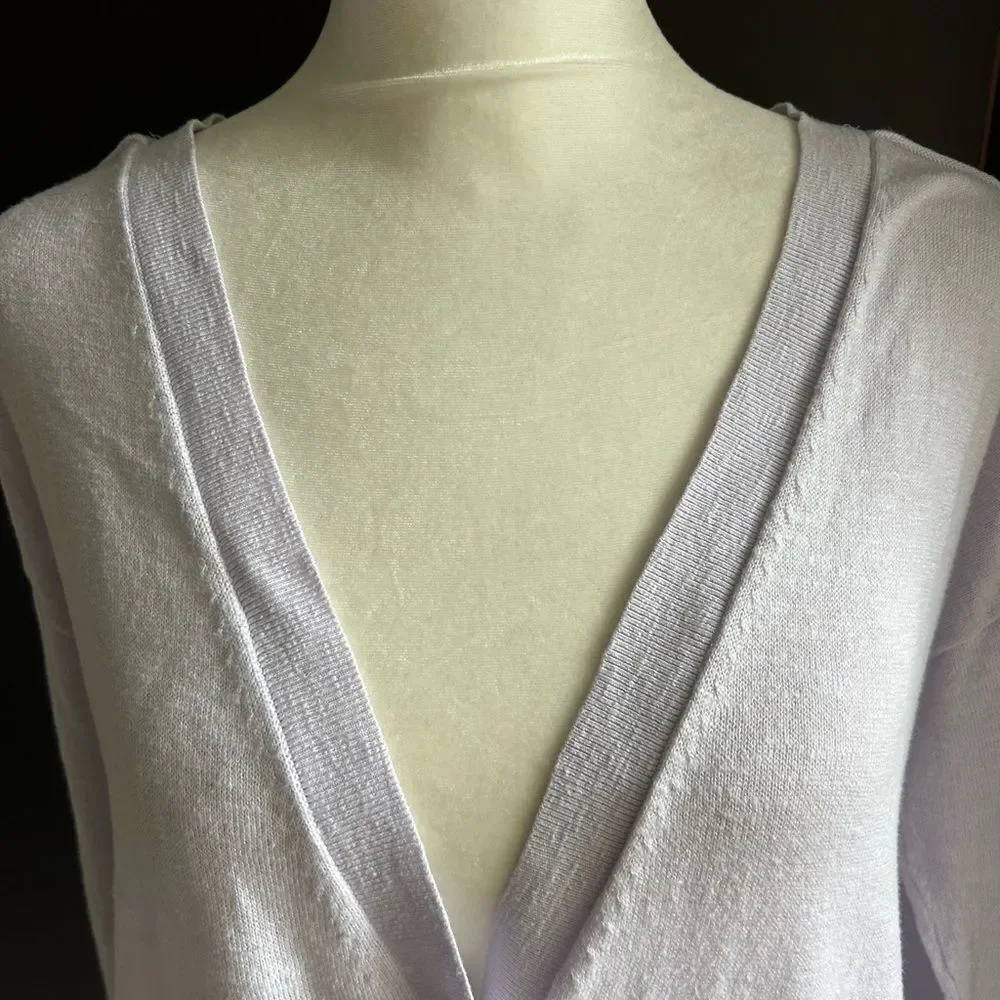 GAP Womens Lavender Slouchy Layering Button-Up Cardigan Sweater Size Extra Small